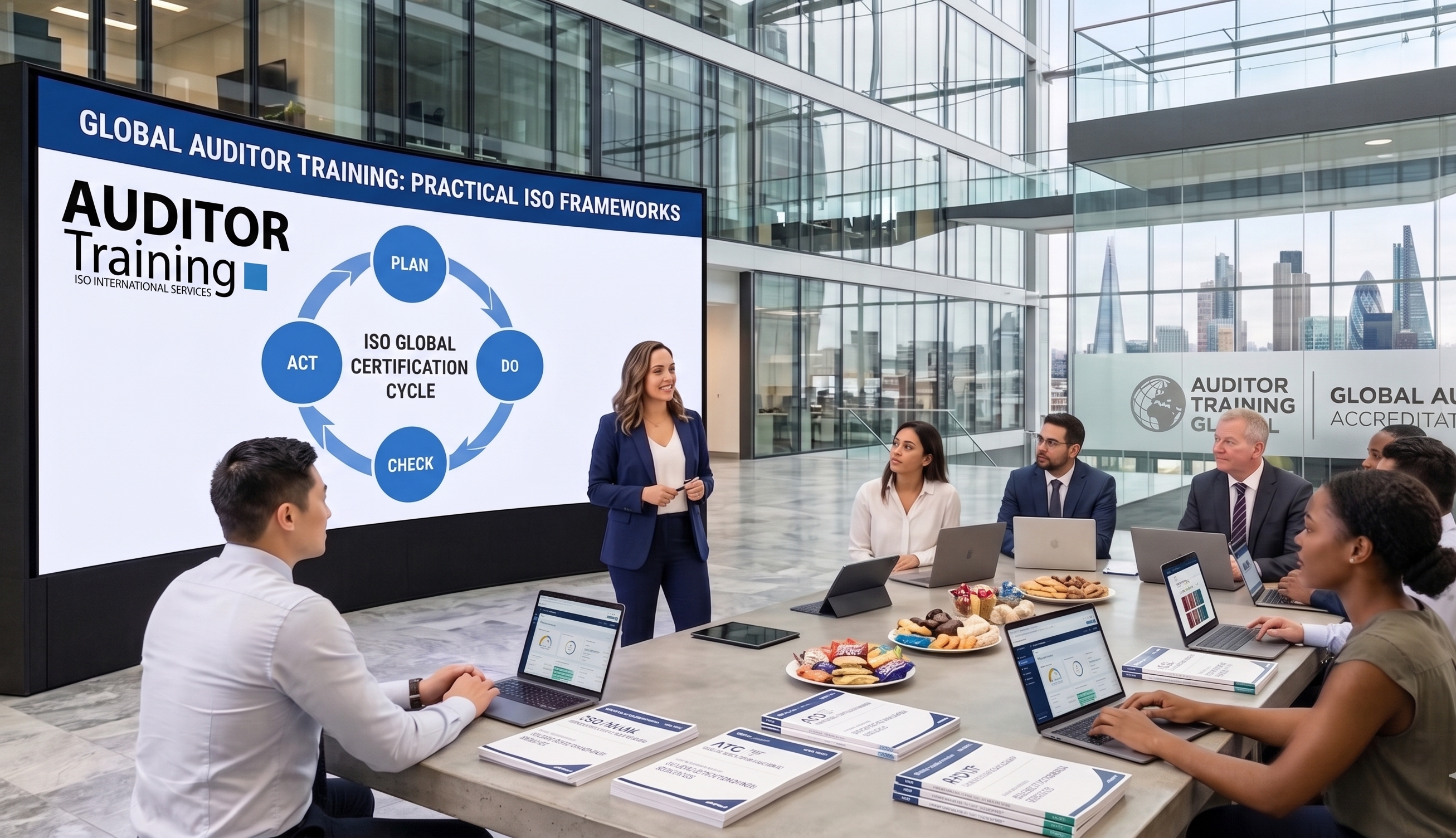 Global Auditor Training cohort — practical ISO frameworks delivered in a live classroom